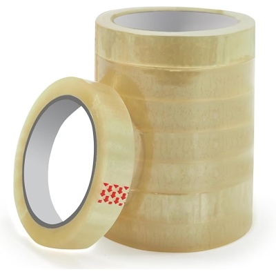 8 Rotoli Nastro adesivo 19x66mt colore trasparente