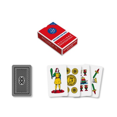 10 MAZZI DI CARTE DA GIOCO SICILIANE MASENGHINI 100% PLASTICA MADE IN ITALY