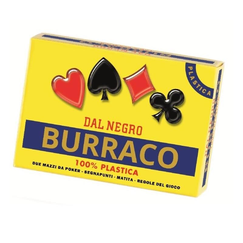 Mazzi Di Carte Burraco Pro In Plastica 100%: 2 Mazzi (55+56 Carte). Prodotto In Italia, Formato 63x88 Mm, Peso 420 Gr. Perfetto Per Giocare Con Amici E Parenti.