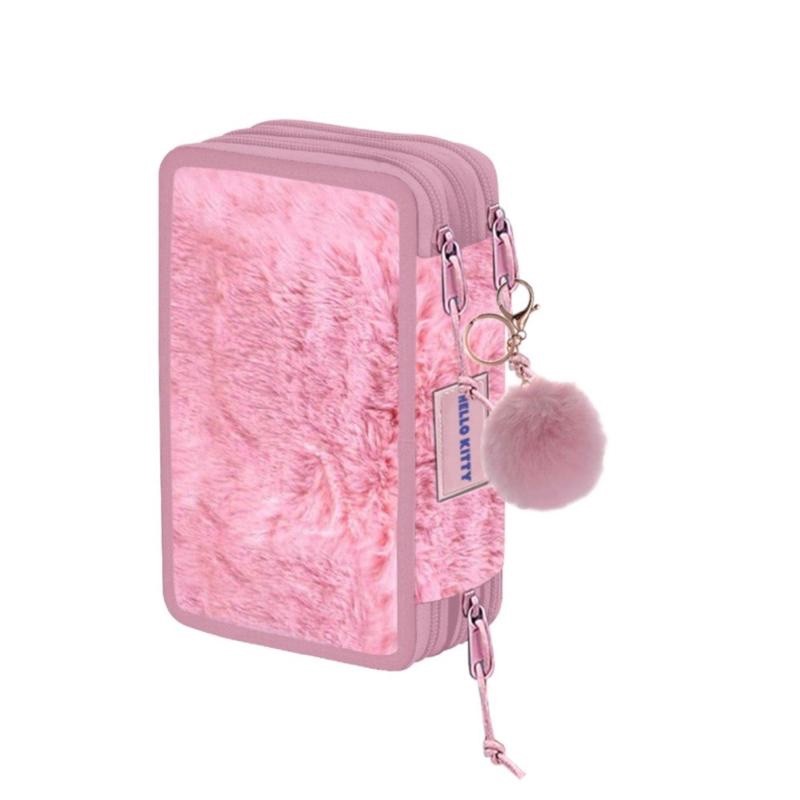 Astuccio Scuola 3 Zip completo peluche Hello kitty and friends - immagine 2
