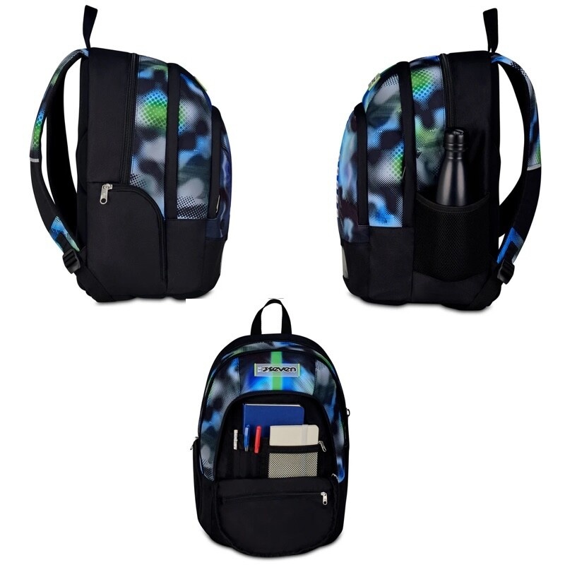ZAINO SEVEN DOUBLE PROJECT REV. CON EARPHONES WIRELESS COLOR MARK BOY 2025 26 Con Earphones Wireless Cod 200102504 550  8055714203218