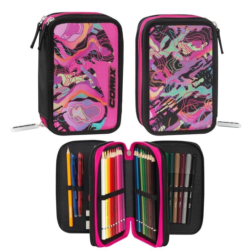 Astuccio Scuola Comix Wave 3 Zip Geo Girl - immagine 3