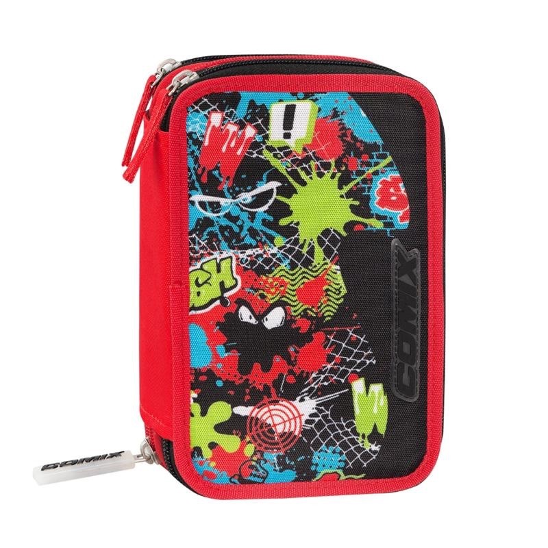 Astuccio Scuola Comix Wave 3 Zip Paint Ball