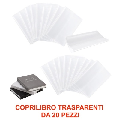 COPRILIBRO TRASPARENTI DA 20 PEZZI