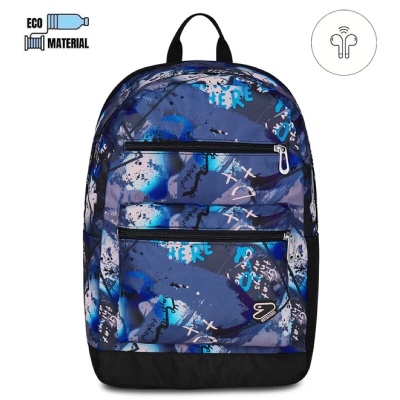 ZAINO SEVEN REVERSIBILE CON EARPHONES WIRELESS DARK SPOTS