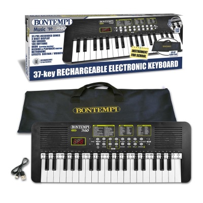 Tastiera Elettronica Bontempi 37 Tasti PRO 153787 Keyboard + Batteria + Custodia