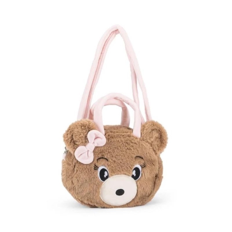 Borsa A Tracolla In Peluche Da Donna, Borsa A Mano In Pelliccia Da Donna Nera~p140966042