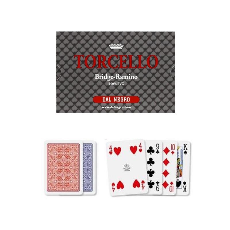 CARTE DA GIOCO TORCELLO PVC DAL NEGRO MAZZO DOPPIO