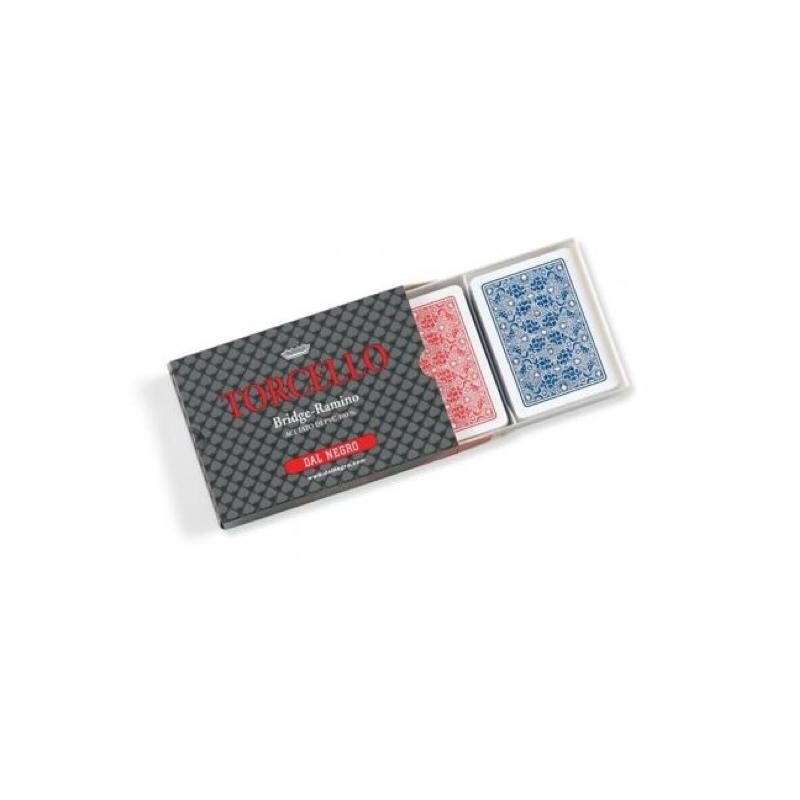 CARTE DA GIOCO TORCELLO PVC DAL NEGRO MAZZO DOPPIO - immagine 2