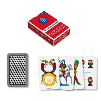 CARTE DA GIOCO NAPOLETANE 36 MASENGHINI 100% PLASTICA MADE IN ITALY