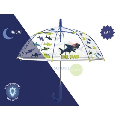 Perletti Ombrello automatico Cool Shark squalo Blu