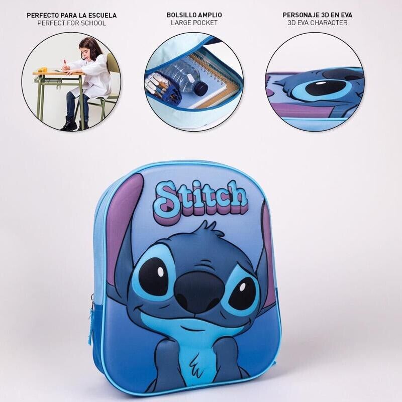 Zaino 3D Stitch Per Bambini Asilo e Tempo Libero - immagine 2