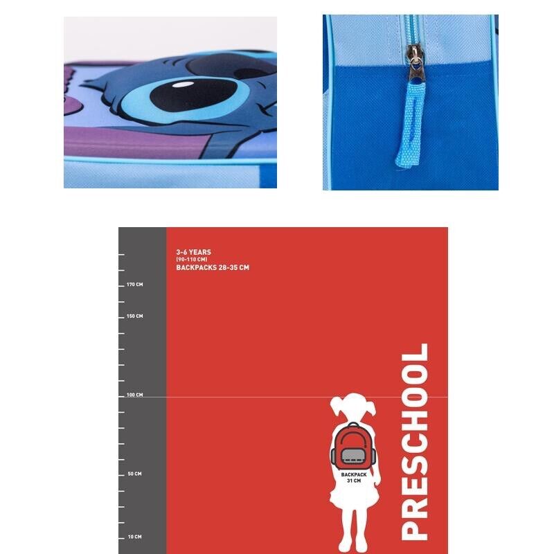 Zaino 3D Stitch Per Bambini Asilo e Tempo Libero - immagine 4