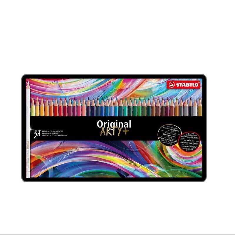 Matite colorate premium STABILO original Arty+ con custodia in metallo da 38 pz - immagine 2