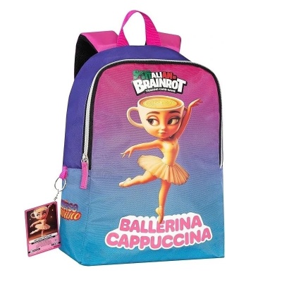 ZAINO BRAINROT  UFFICIALE BALLERINA CAPPUCCINA