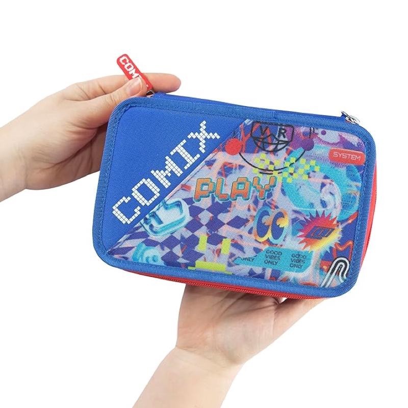 Astuccio 3 Zip Comix Bright Blu