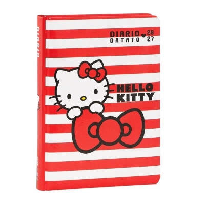 Diario 12 Mesi 2026/27 Hello Kitty Datato Bianco