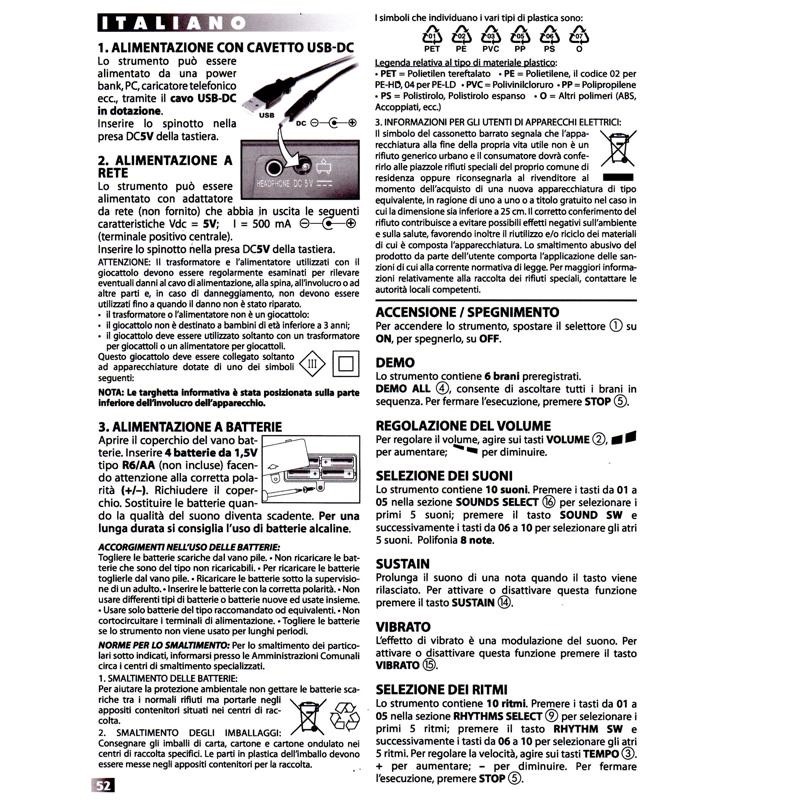 Tastiera Bontempi 37 Tasti 153780 - immagine 5