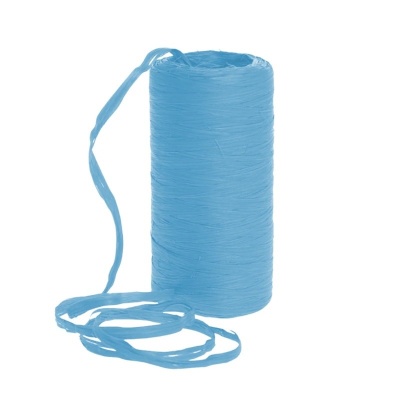 ROTOLO NASTRO RAFIA 200 MT CELESTE