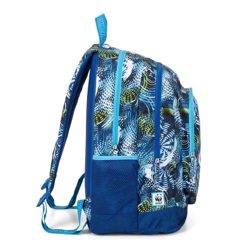 Zaino organizzato WWF Squalo + Astuccio 3 zip - immagine 2