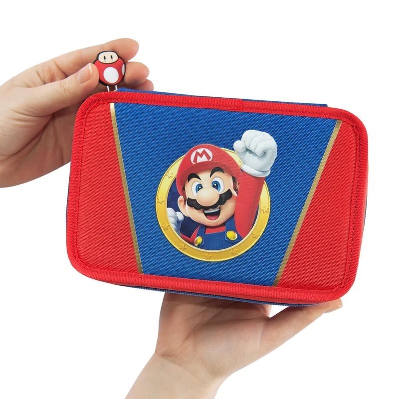 Astuccio Scuola 3 zip Super Mario Blu