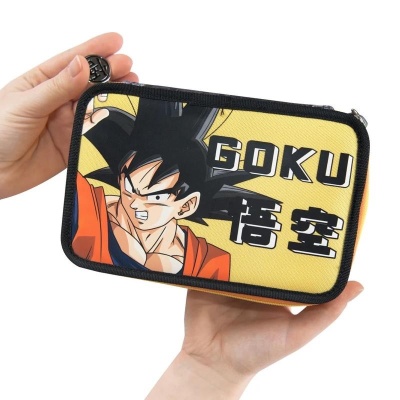 Astuccio Scuola  Dragon Ball 3 zip Giallo
