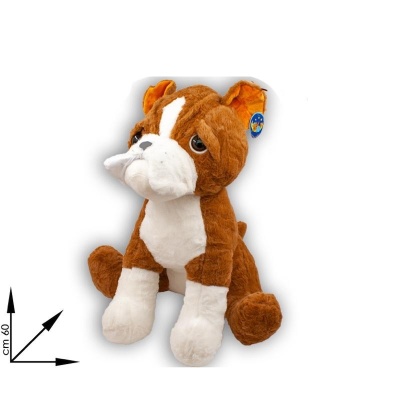 PELUCHE CANE BULLDOG OCCHIONI  CM 60