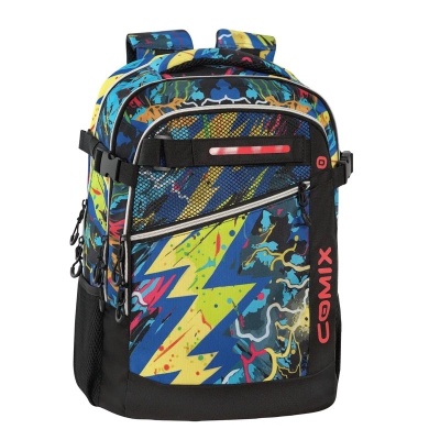 Zaino Scuola Organizzato Comix Wbs 2.0 Thunder