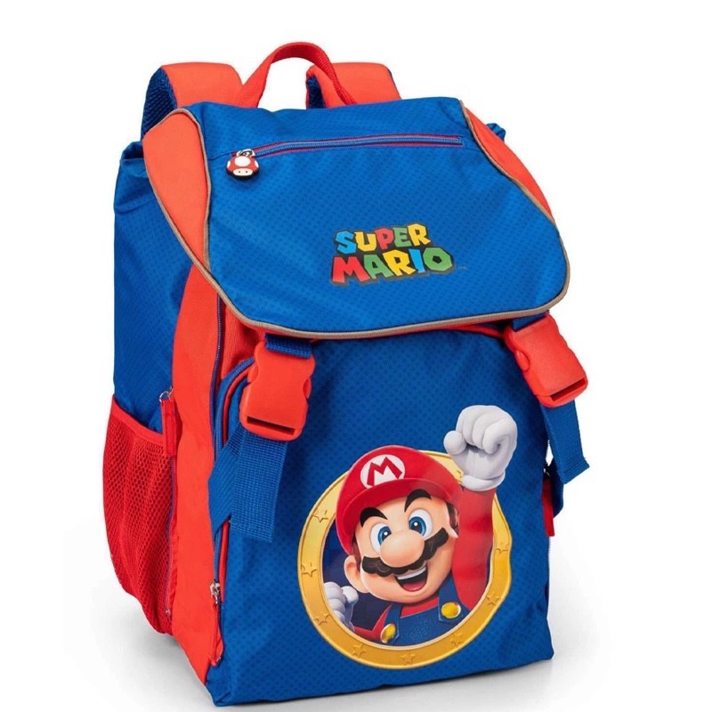 Zaino Estensibile Super Mario Blu + Astuccio 3 zip Super Mario Blu - immagine 2