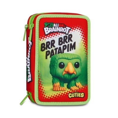 ASTUCCIO SCUOLA SEVEN  3 ZIP BRR BRR PATAPIM SKIFIDOL BRAINROT