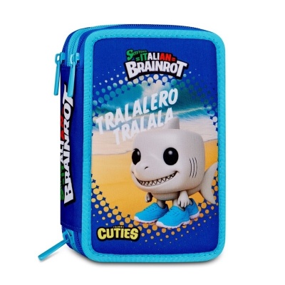 ASTUCCIO SCUOLA SEVEN  3 ZIP TRALALERO TRALALA SKIFIDOL BRAINROT