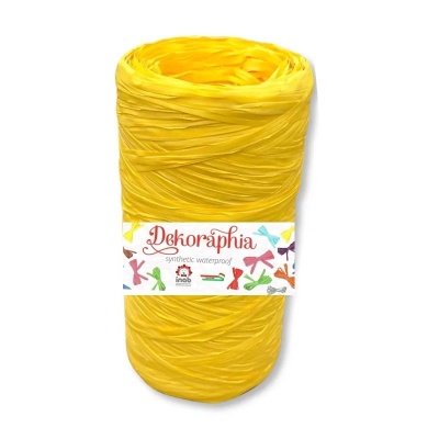 ROTOLO NASTRO RAFIA 200 MT GIALLO