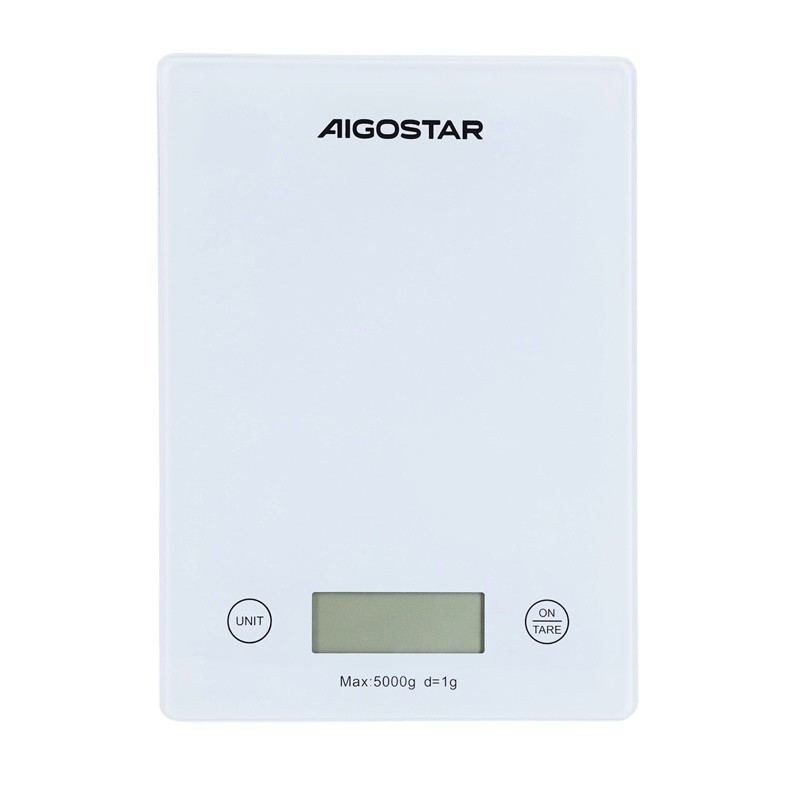 Bilancia da Cucina Digitale Aigostar 5 kg Vetro Temperato Funzione Tara LCD - immagine 4