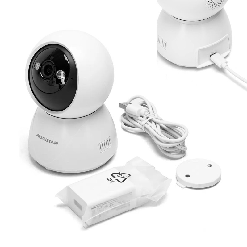 Telecamera di sorveglianza Aigostar Smart WiFi Full HD 1080p 360? motorizzata - immagine 3