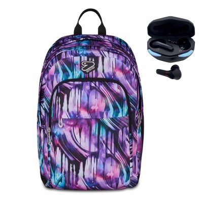 ZAINO SEVEN THE DOUBLE PRO XXL DETACH CON EARPHONES WIRELESS ULTRA VIOLET