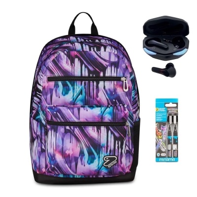 ZAINO SEVEN THE DOUBLE REVERSIBILE CON EARPHONES WIRELESS SPOTTYPACK