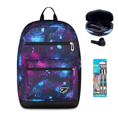 ZAINO SEVEN THE DOUBLE REVERSIBILE CON EARPHONES WIRELESS FREE SHINE