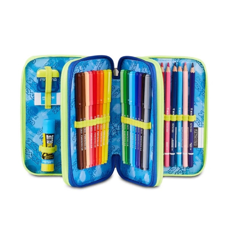 ASTUCCIO SEVEN 3 ZIP BLU FUSION BOY - immagine 3