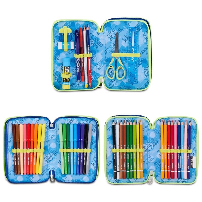 ASTUCCIO SEVEN 3 ZIP BLU FUSION BOY - immagine 4