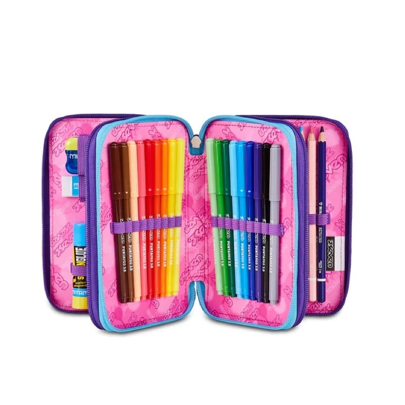 ASTUCCIO SEVEN 3 ZIP PINK FUSION GIRL - immagine 3