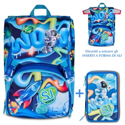 ZAINO SEVEN SJ GANG ESTENSIBILE BIG SPACE RIDE + ASTUCCIO 3 ZIP
