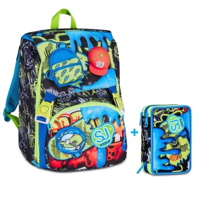 ZAINO ESTENSIBILE BIG SEVEN SJ GANG SOFT POUCH BOY + ASTUCCIO 3 ZIP