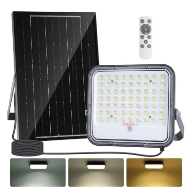 Faro LED Solare Aigostar 100W 1000lm IP66 CCT 8000mAh Luce Variabile