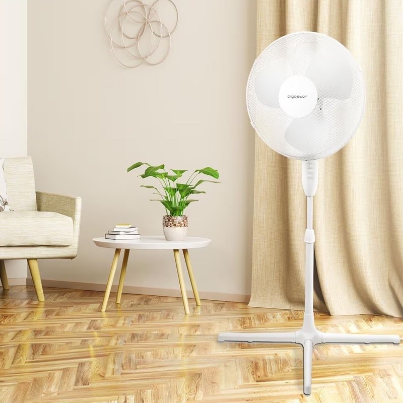 Ventilatore Aigostar a piantana 3 pale 3 velocità Meccanica Bianco