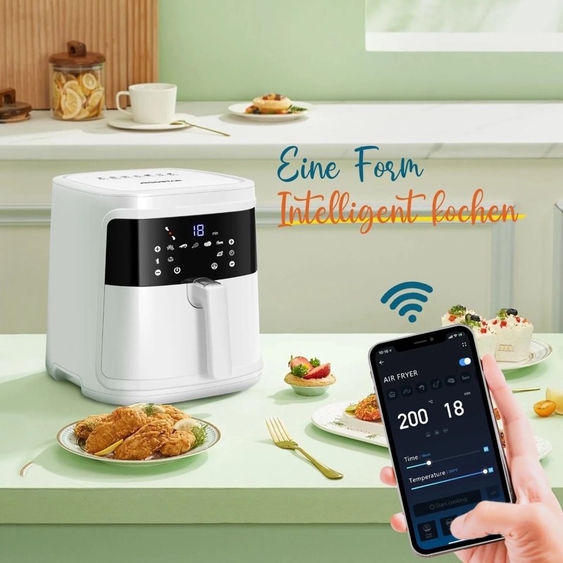 Friggitrice ad aria calda Smart Aigostar 7 L Colore Bianco - immagine 2