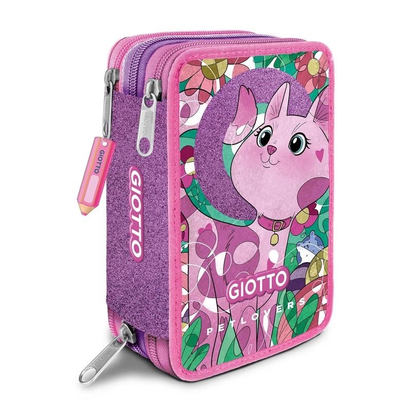Astuccio Giotto Petlovers 3 Zip Cat