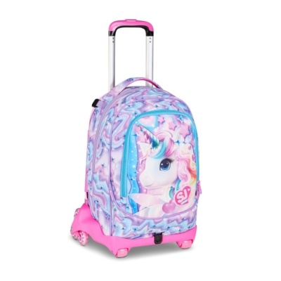 TROLLEY SEVEN SJ GANG JACK 8 RUOTE GLOW LED UNICORN GIRL