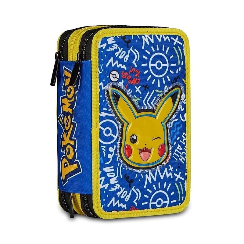 Astuccio 3 Zip Seven Pokemon I Choose You