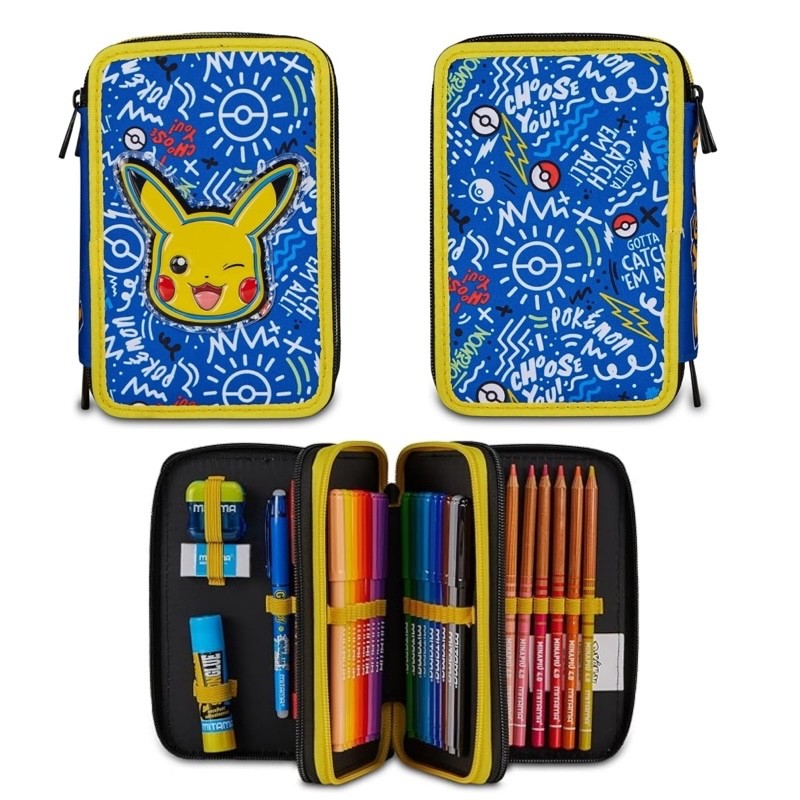 Astuccio 3 Zip Seven Pokemon I Choose You - immagine 2