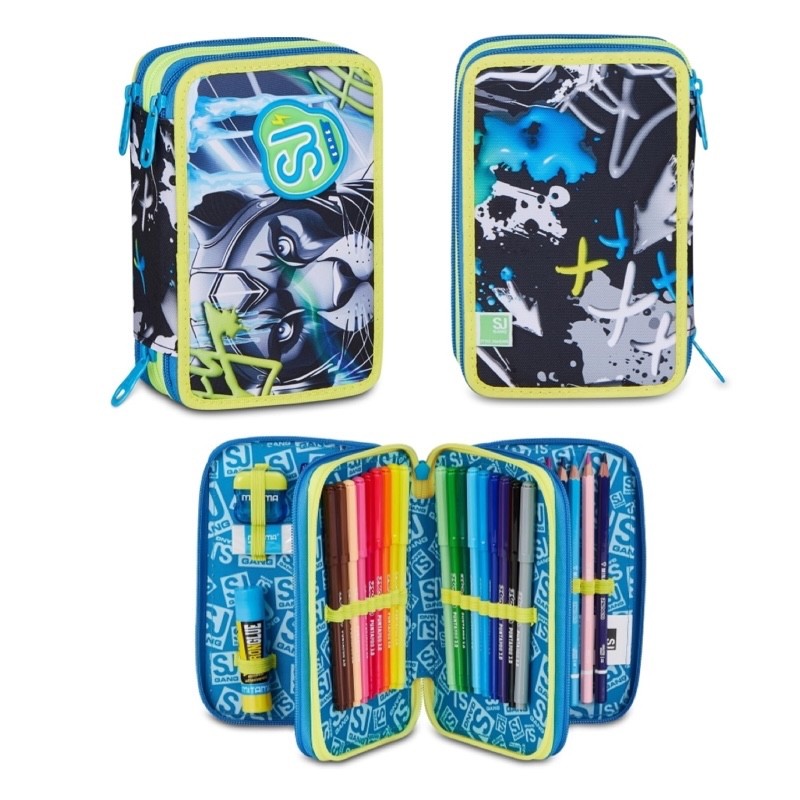 ZAINI ESTENSIBILE SEVEN SJ GANG SJ GANG GLACE PANTHER BOY + ASTUCCIO 3 ZIP - immagine 4